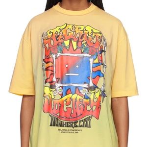 ACNE STUDIOS Yellow Printed T-Shirt